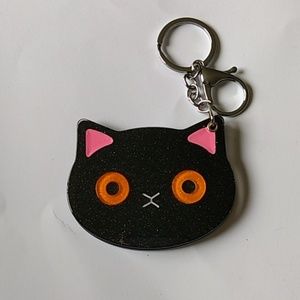Black cat keychain